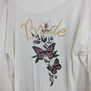 Wildfox Womens Bride Butterflies Make Up Lounge Open Front Robe White Sz Small